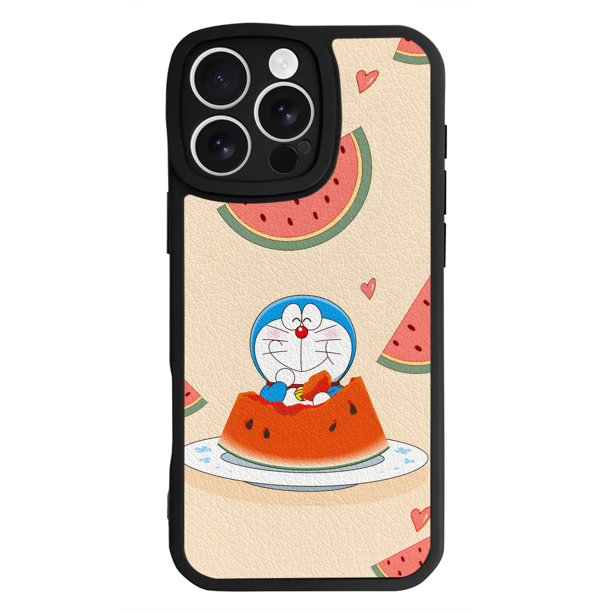 （画像用） ドラえもん Doraemon 【iPhone 16シリーズ対応】シリコンスマホケース（レザー調） 材質：シリコン
